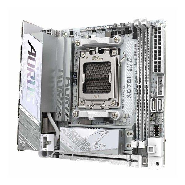 GIGABYTE ギガバイト X870チップセット搭載 Mini-ITX マザーボード ホワイト X870I AORUS PRO ICE(2637912)