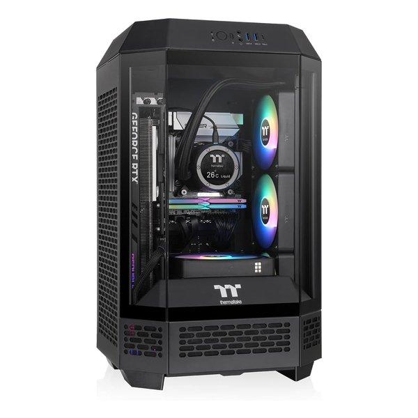 【吼えろクーガ様用】i5-13490F CPUマザボケース新品 thermaltake サーマルテイク The Tower 250 Black 3面強化ガラスパネル