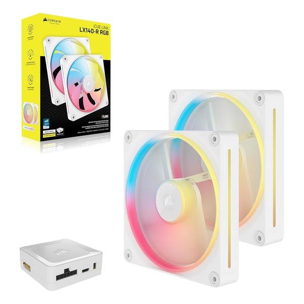 CORSAIR コルセア iCUE LINK LX140-R RGB WHITE Dual Reverse Fans Starter Kit CO-9051056-WW(2654426)_8