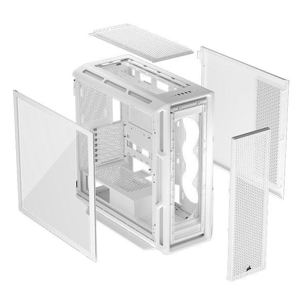 CORSAIR コルセア ミドルタワー型PCケース 5000T E-ATX/フロント・トップパネル/ホワイト CC-9011301-WW(2654341)_7