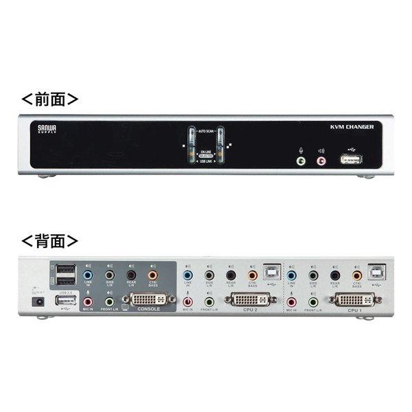 SANWA SUPPLY サンワサプライ デュアルリンクDVI対応パソコン自動切替器 2:1 SW-KVM2HDCN2(2663634)の画像