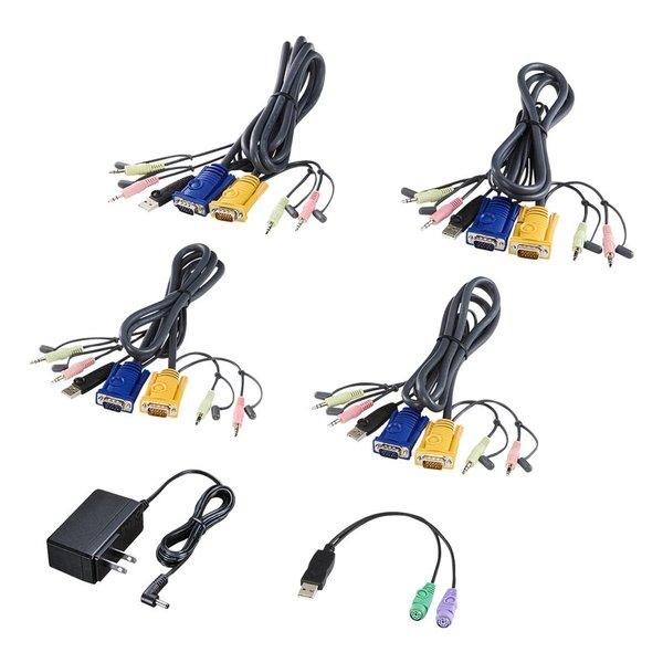SANWA SUPPLY サンワサプライ 4ポートKVMスイッチ SWKVM4HVCN(2404022)の画像