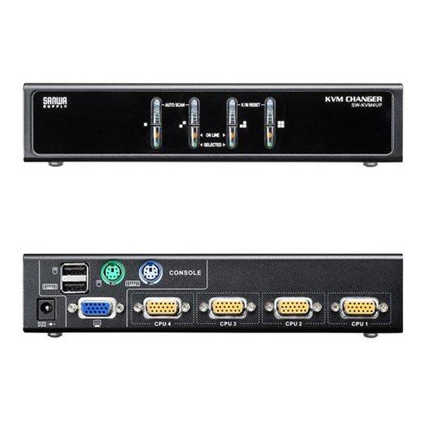 SANWA SUPPLY サンワサプライ PS/2・USB両対応パソコン自動切替器 4:1 SWKVM4UP(2461753)の画像