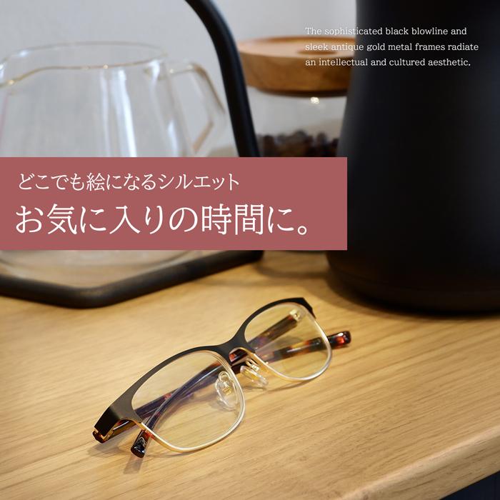 老眼鏡に見えない おしゃれ 度数0.5 から メンズ 男性 40代 50代 男女兼用 サーモント ブルーライトカット 人気 名古屋眼鏡 レディース 丸顔 4974 | 名古屋眼鏡 | 07