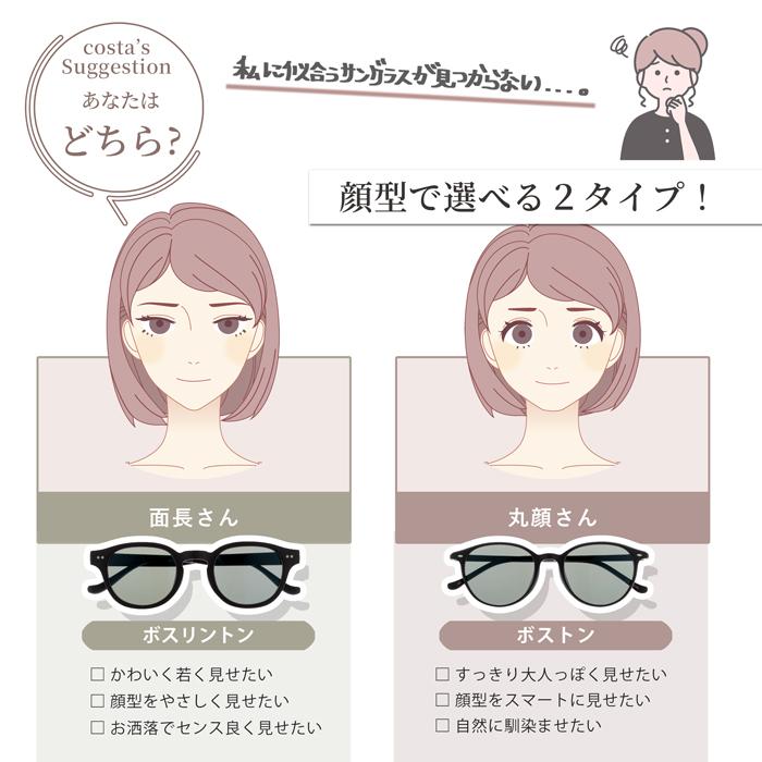 偏光 サングラス レディース uvカット ブランド おしゃれ 薄い 色 透明 クリア ドライブ ボストン プレゼント 男女兼用 COSTA |  | 20
