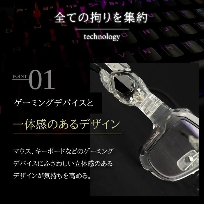 メガネ ゲーミング眼鏡 ヘッドセット対応 度付きセット 度なし ブルー