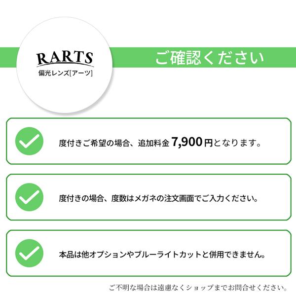 同時購入品】偏光レンズ RARTS アーツ 日本製 サングラスレンズ