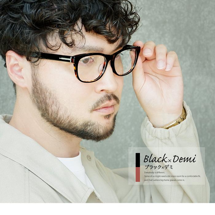 メガネ 眼鏡 めがね 大きい 顔 頭 ビッグサイズ メンズ 度付き ダテ おしゃれ ウェリントン 黒縁 べっ甲 ブルーライトカット PC 男性 ブラック ブラウン |  | 16