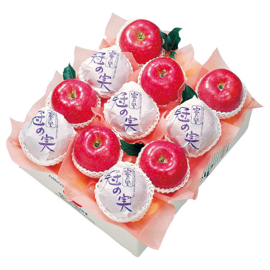 蜜の里冠の実】＜木箱＞特大6個/信州産りんご蜜入りサンふじ/こばやし