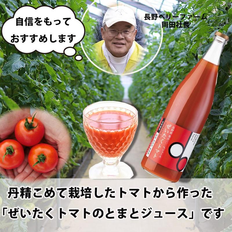 【ぜいたくトマトのトマトジュース】長野県産果汁100%/無塩・無添加・無調整/ストレートジュース/濃厚で旨味のあるぜいたくトマト/720ml2本箱入 |  | 04
