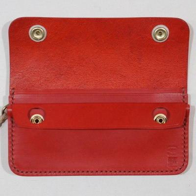 CB3-185-R-2ND-レッド-2ND別注財布大3-185ロープ付き-CB3185R2ND-黒羽