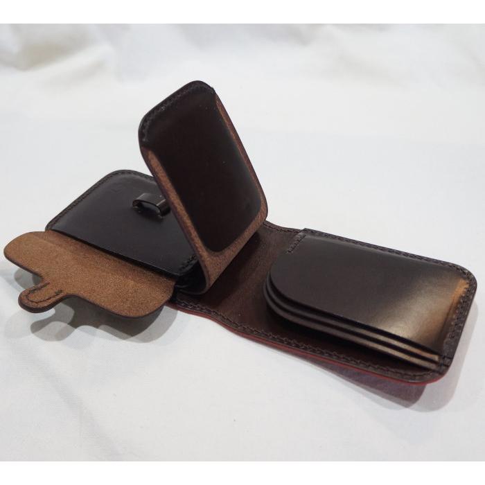 CS-2ND-RDxDB-2ND別注CSハーフウォレット-CS2ND-黒羽（CROW：クロウ