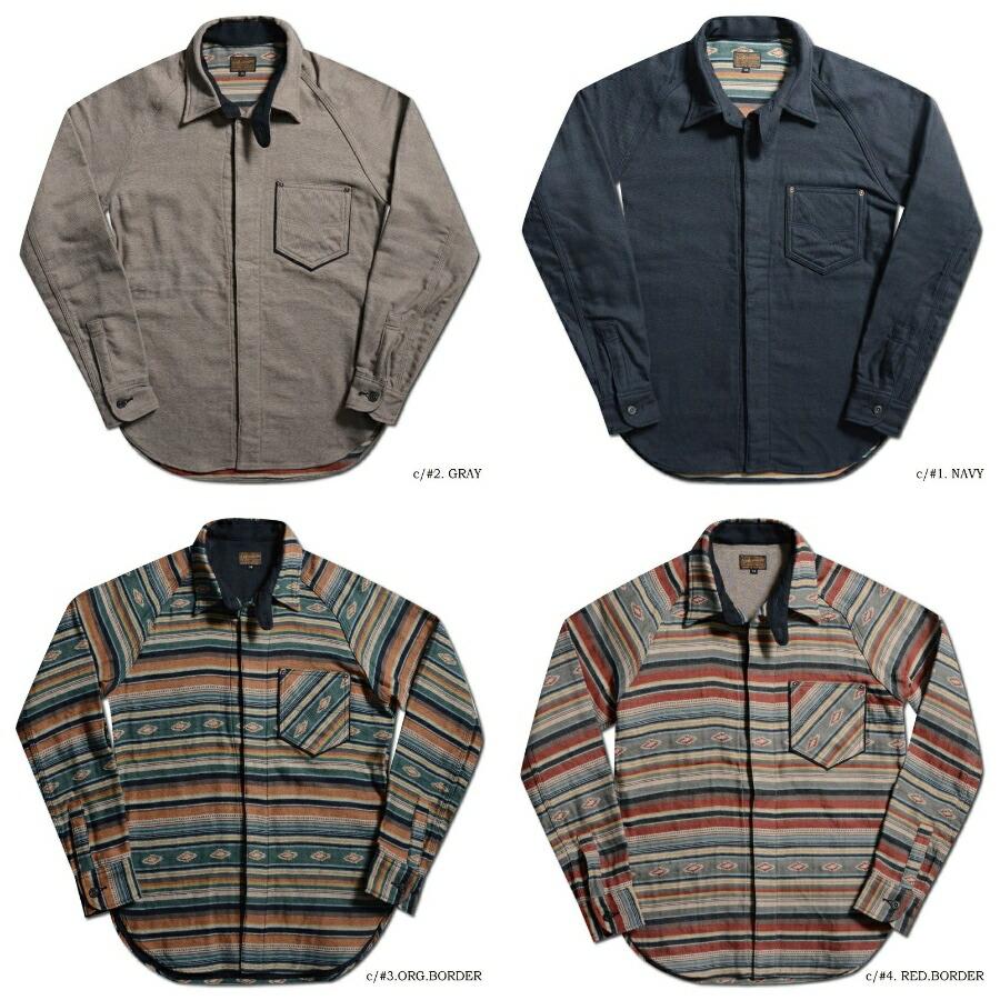 DELUXEWARE 7649C 40S NATIVE BORDER デラックスウエアシャツ シャツ