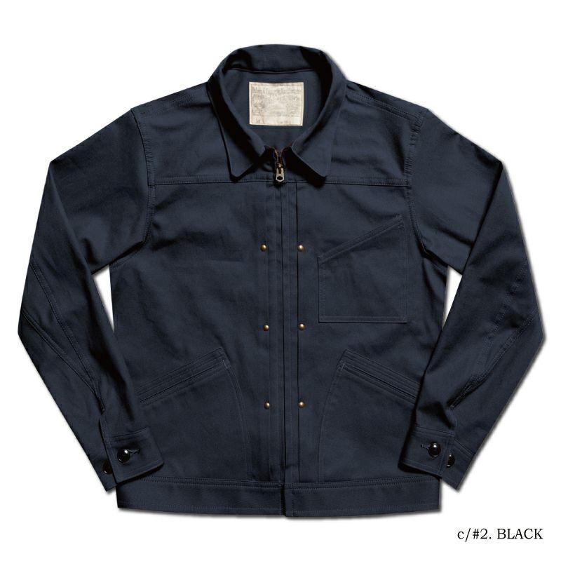 DELUXEWARE（デラックスウエア） 81B BK 30s DENIM ZIP JACKET