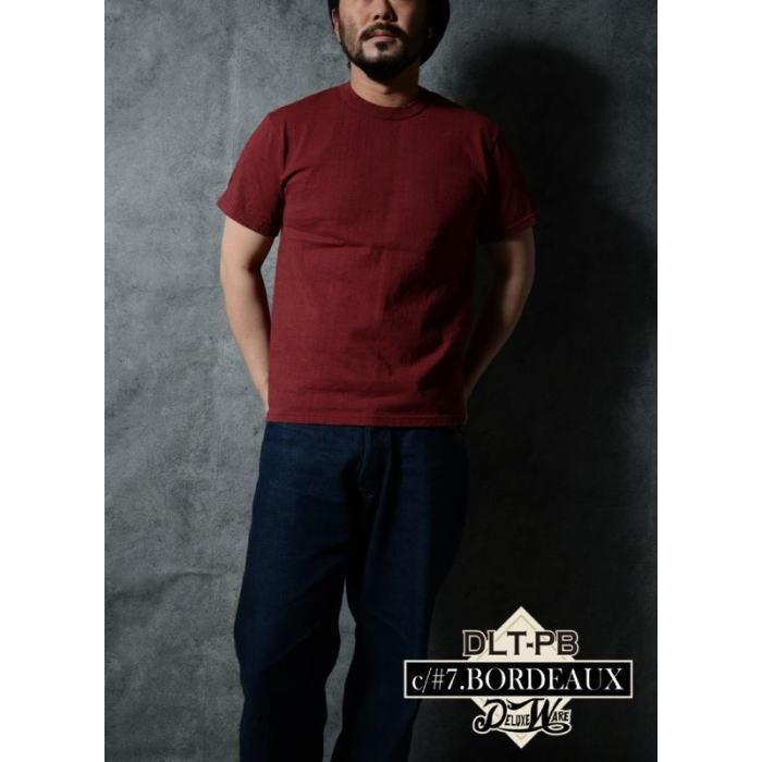 DELUXEWARE デラックスウエア リンガーTシャツ Mサイズ ボルドー DELUXEWARE（デラックスウエア） DLT-PB-ボルドー-DLT無地TシャツPB