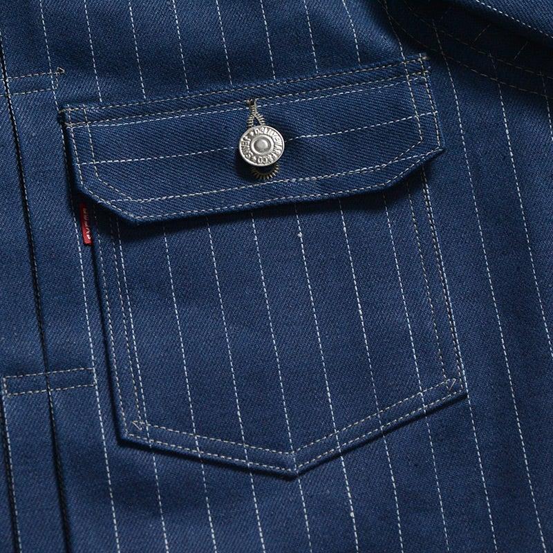 DX40153 12.5oz STRIPE INDIGO DELUXEWARE デラックスウエアデニムジャケット Gジャン ジージャン 1STの画像