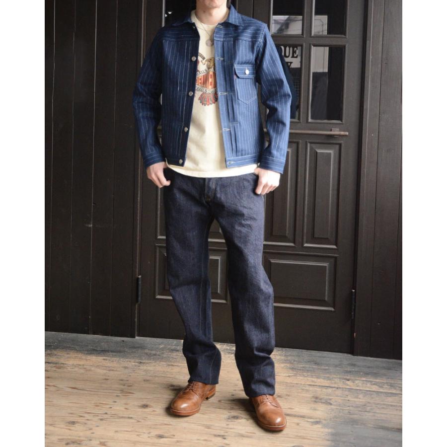 DX40153 12.5oz STRIPE INDIGO DELUXEWARE デラックスウエアデニムジャケット Gジャン ジージャン 1STの画像