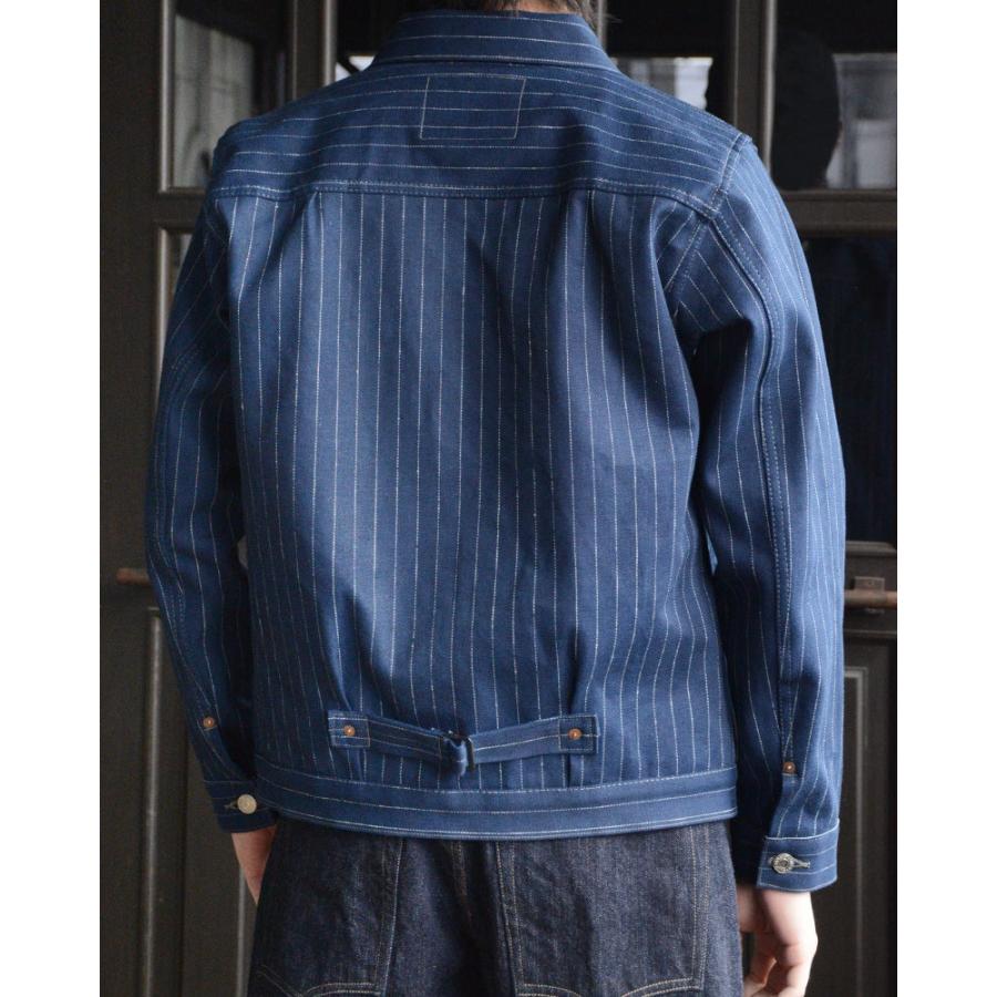 DX40153 12.5oz STRIPE INDIGO DELUXEWARE デラックスウエアデニムジャケット Gジャン ジージャン 1STの画像