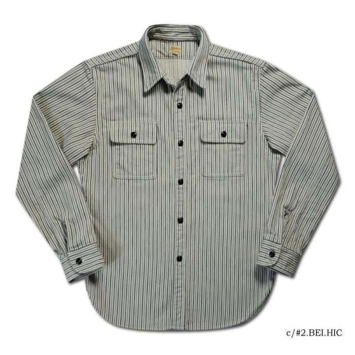 デラックスウエア 厚手ヒッコリーシャツ M DELUXEWARE HICKORY SHIRT