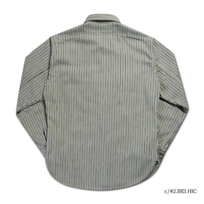 DELUXEWARE（デラックスウエア） HV-01-BE-ヒッコリーシャツ-HV01