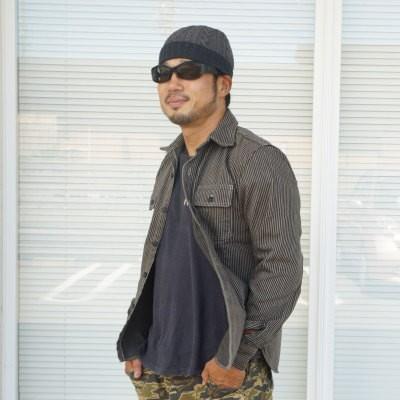 DELUXEWARE HV-01-ゼブラストライプ-ヒッコリーシャツ-HV01