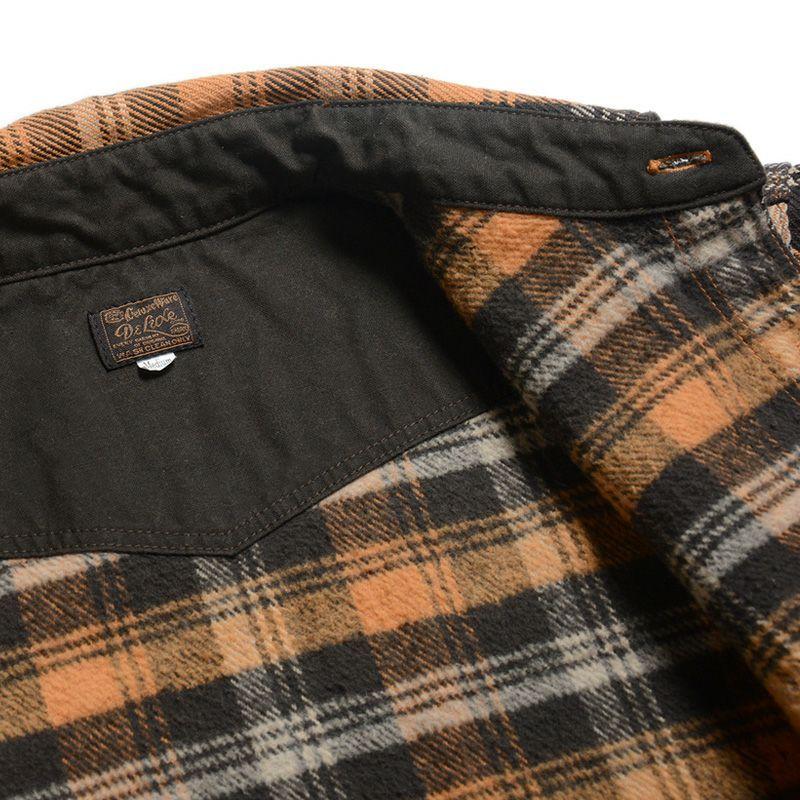 DELUXEWAREヘビーネルシャツ HV-46 “DX.ORANGE” DELUXEWARE(デラックスウエア) 長袖シャツ HV-46 “DX.ORANGE