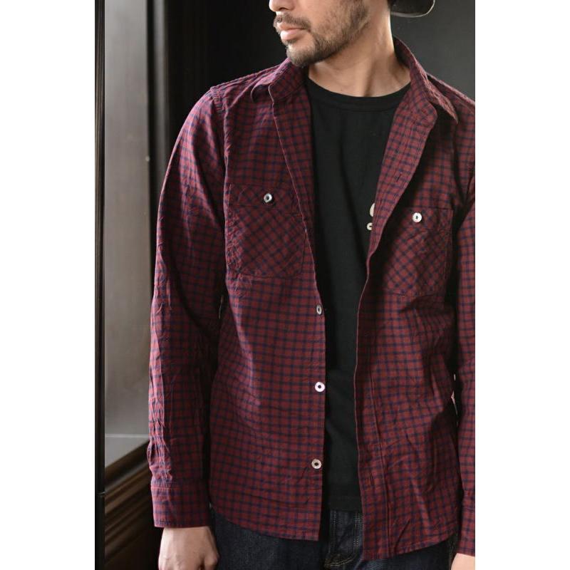 DELUXEWARE LV-24-スルーギンガムチェックシャツ長袖24-LV24