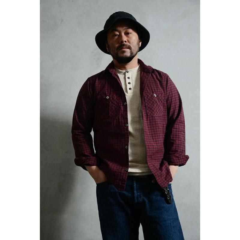 DELUXEWARE（デラックスウエア） LV-24-スルーギンガムチェックシャツ