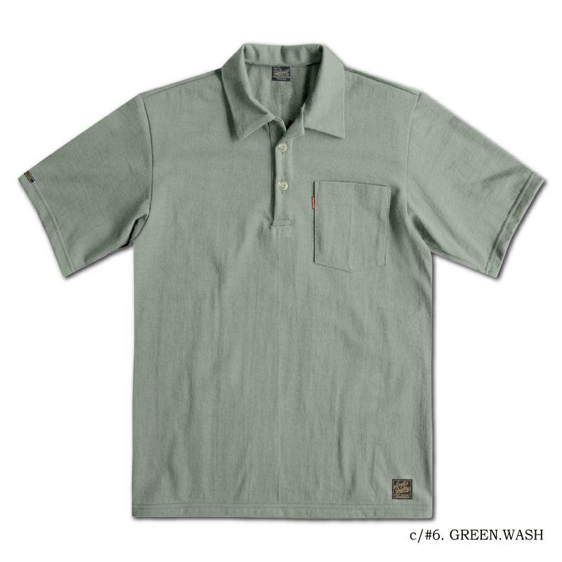 DELUXEWARE（デラックスウエア） OCTS-00 GRN.WASH OPEN COLLAR T 