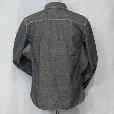 The Flat Head 7116W-ブラック-シャンブレーワークシャツ長袖
