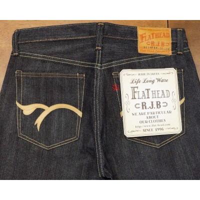 R.J.B THE FLAT HEAD D110FXR セルビッジデニムパンツ The Flat Head（フラッドヘッド） D110FXR-オーバーラップステッチYE