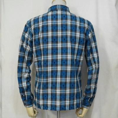 The Flat Head（フラッドヘッド） F-SCO-004L-ブルーアイボリー-ネイティブチェックシャツ004長袖-FSCO004L ...