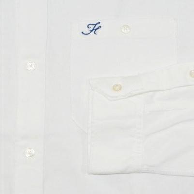 F-SCS-005L-ホワイト-フラットシーマワイドスプレッドシャツ005L長袖
