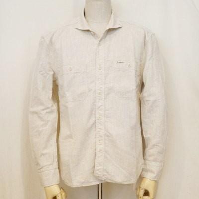 F-SCS-007L-ベージュ-ワイドスプレッドシャンブレーシャツ007L長袖 