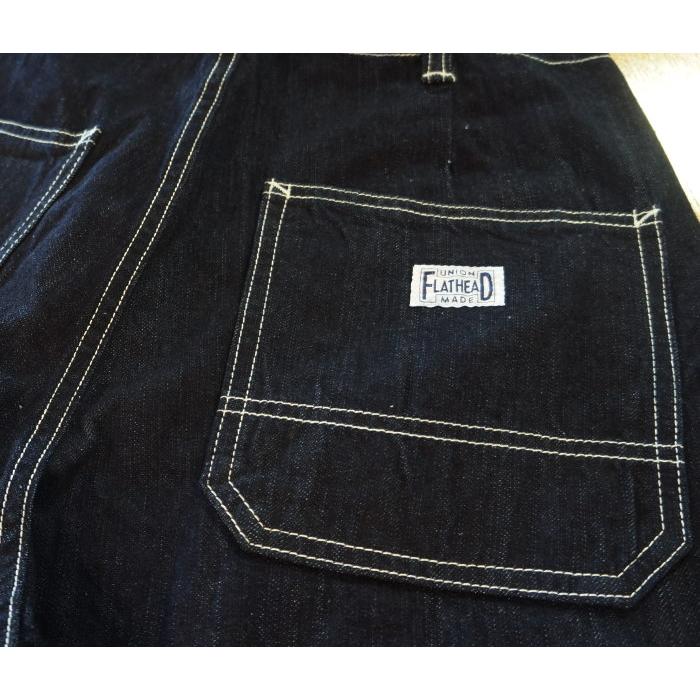 値引き不可。フラットヘッド10ozサスペンダーベイカーパンツMサイズ 10oz デニム サスペンダー ベイカーパンツ FN-DP-002 | THE FLAT