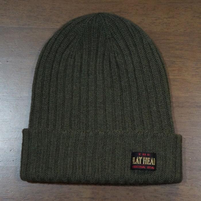 The Flat Head（フラッドヘッド） FN-HK001-OLV-ウールニットキャップ