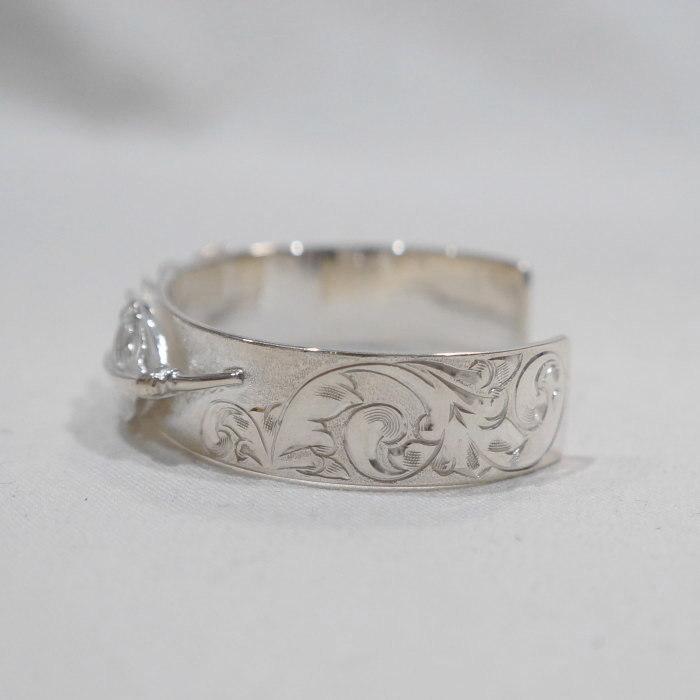 FN-JB-025-FEATHER BANGLE-FNJB025-FLATHEAD-フラットヘッド-シルバー-ブレスの画像