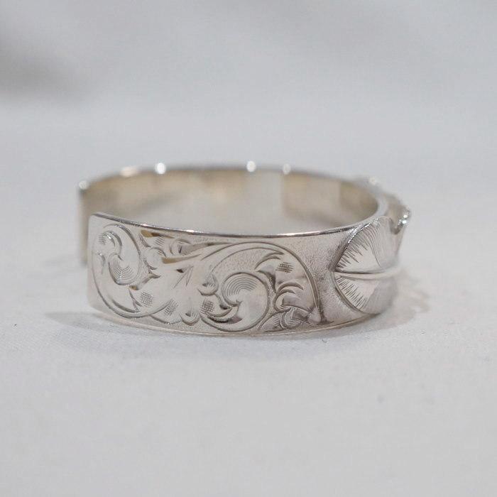FN-JB-025-FEATHER BANGLE-FNJB025-FLATHEAD-フラットヘッド-シルバー-ブレスの画像