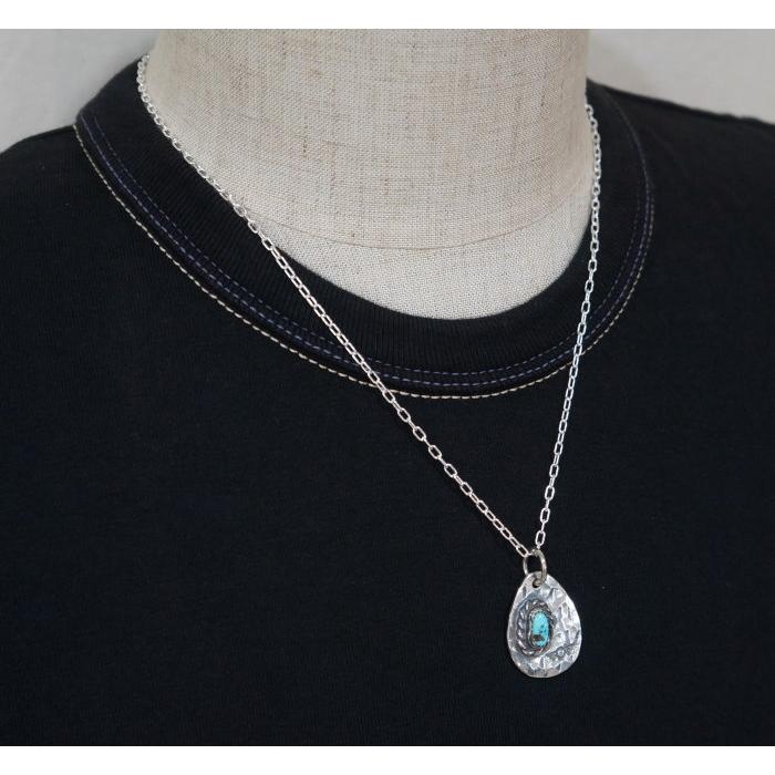 ナバホ ターコイズ Elouise kee 作 フラットヘッド チェーン フラットヘッド クロー ターコイズ チェーンセット