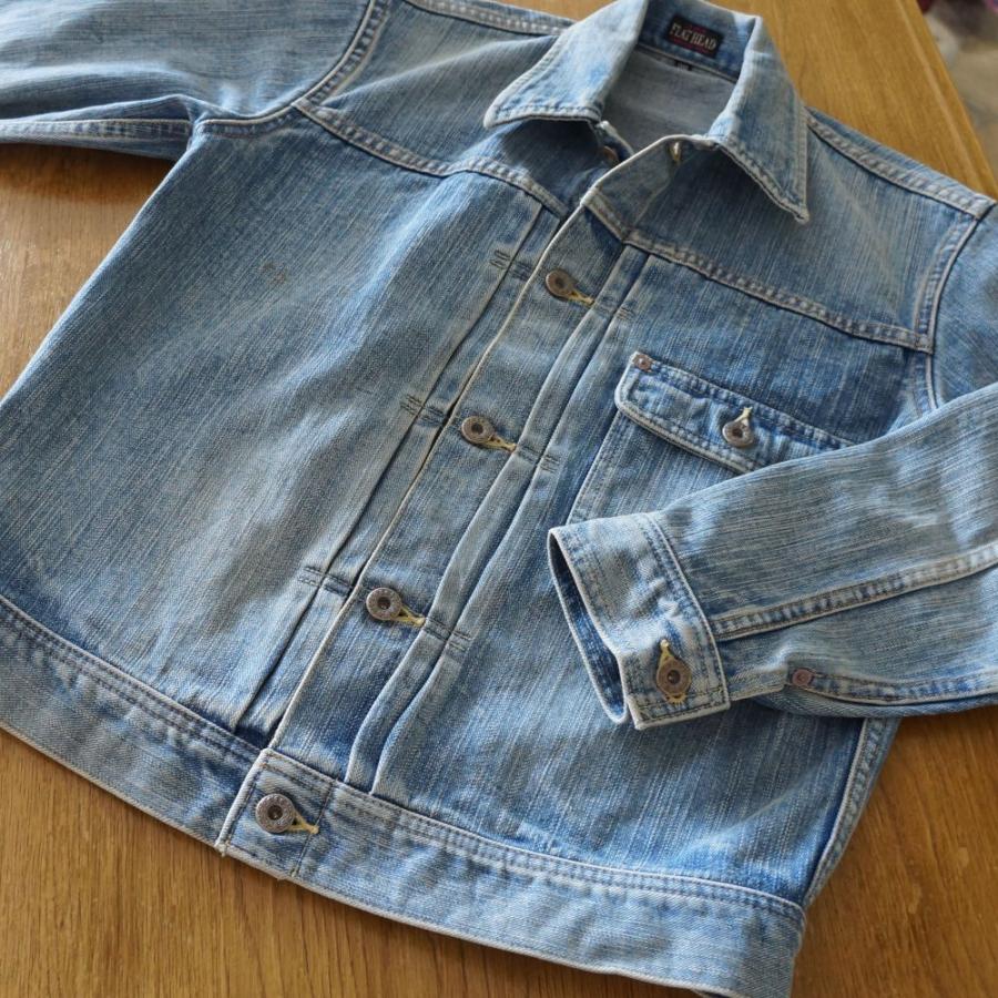 FN-OJ-D101C 14.5oz 左綾ジンバブエコットン デニムジャケット 40sモデル リアルエイジング加工 FNOJD101C FLATHEAD フラットヘッド DENIMJACKET デニムジャケッの画像