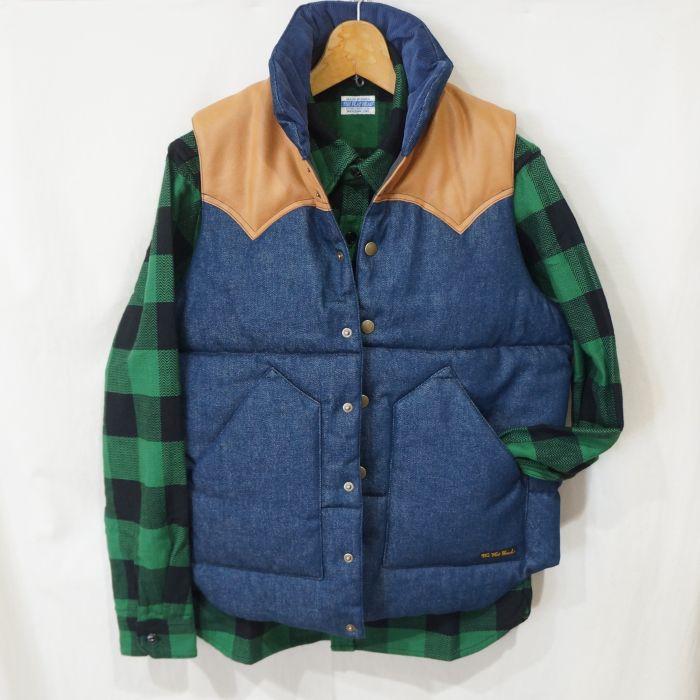 FN-OJ-DPV001 12.5oz DENIM PUFFER VEST FNOJDPV001 FLATHEAD フラットヘッド デニムベストの画像