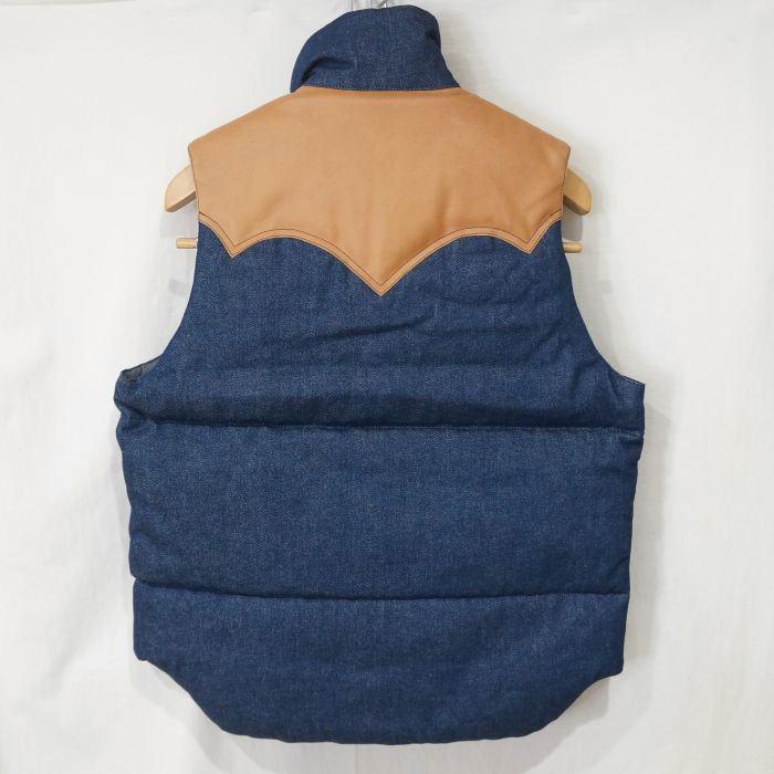 FN-OJ-DPV001 12.5oz DENIM PUFFER VEST FNOJDPV001 FLATHEAD フラットヘッド デニムベストの画像