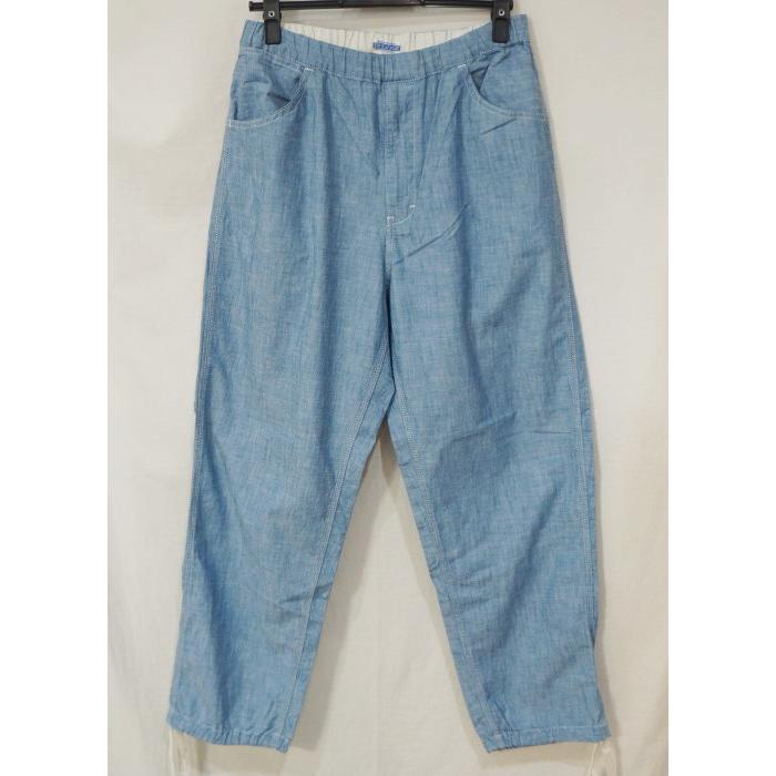 The Flat Head FN-PA-C015 BL CHAMBRAY RELAX PANTS FNPAC015