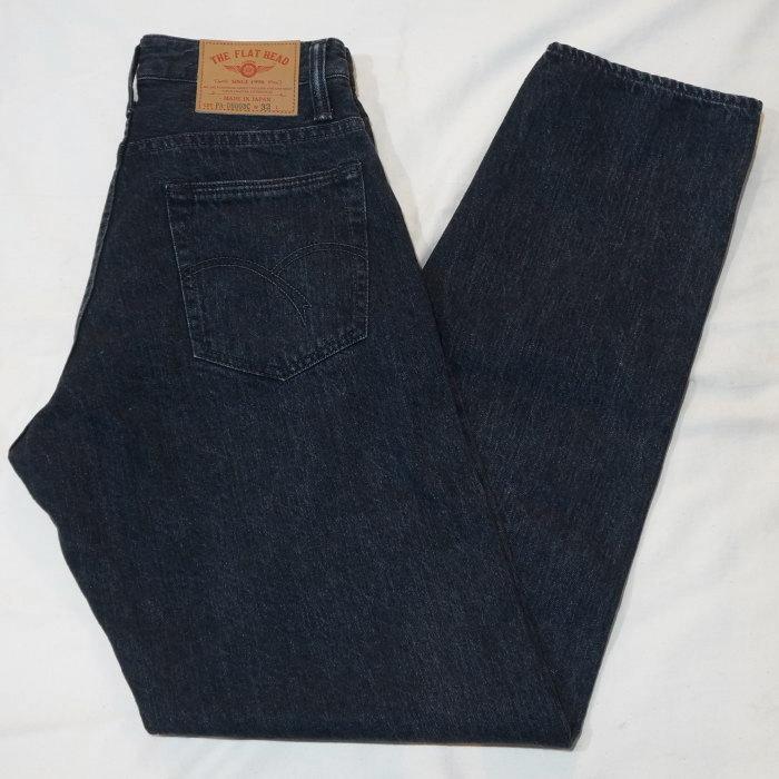 フラットヘッド12.5ozワイドテーパードブラックデニムパンツ 12.5oz ワイドテーパード ブラックデニムパンツ FN-PA-DB004