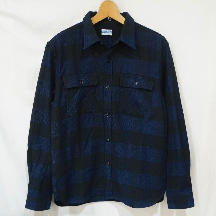 FN-SNR-101LSP BL インディゴブロックチェックネルワークシャツ FNSNR101LSP FLATHEAD フラットヘッドシャツ ワークシャツ