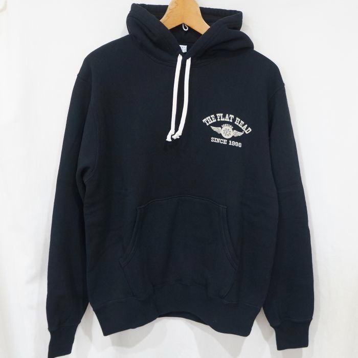 THE FLAT HEAD ブラック パーカー サイズ40 フラットヘッド パーカー フラットヘッド(FLAT HEAD) メンズパーカー