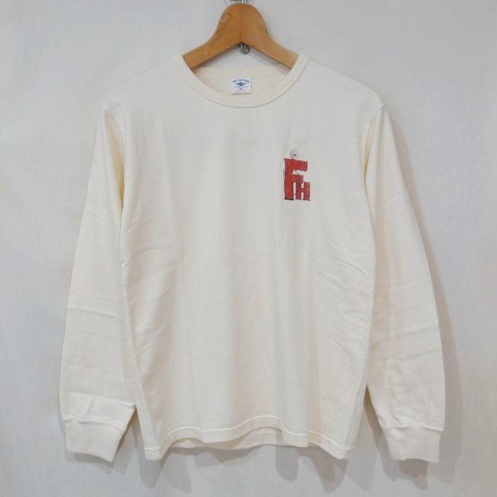 FLAT HEAD ロングスリーブTシャツ 42 アイボリー 吊り生地 双糸 ロングスリーブTシャツ FN-TML-101 | THE FLAT HEAD