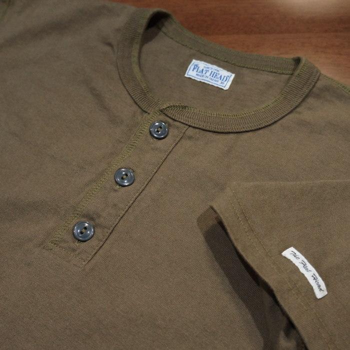 The Flat Head（フラッドヘッド） FN-TSH-001-ヘンリーネックTシャツ