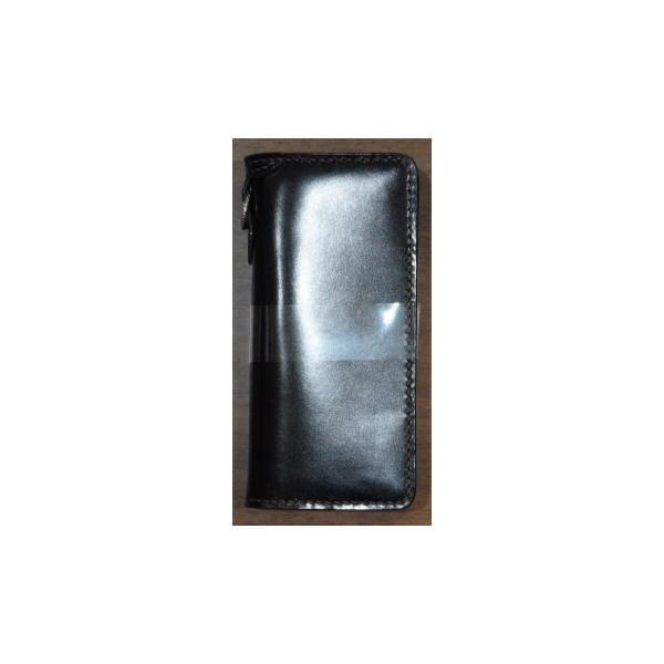 FN-WLN1-4SC-BKxBKxBKxRD-多脂革ロングウォレットFNWLN14SC(旧品番FH-WL004C)-FNWLN14SC-FLATHEAD-フラットヘッドロングウォレット-STOCKBURG-ストックバーグの画像