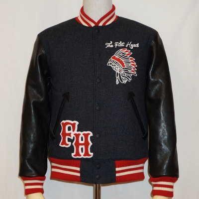 The Flat Head（フラッドヘッド） STJ-61-ネイビーブラック-スタジャン